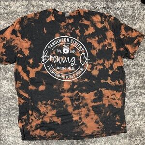 Gildan Black & Orange Tie-Dye 'Sanderson Sisters Brewing Co.' Graphic Tee size3x